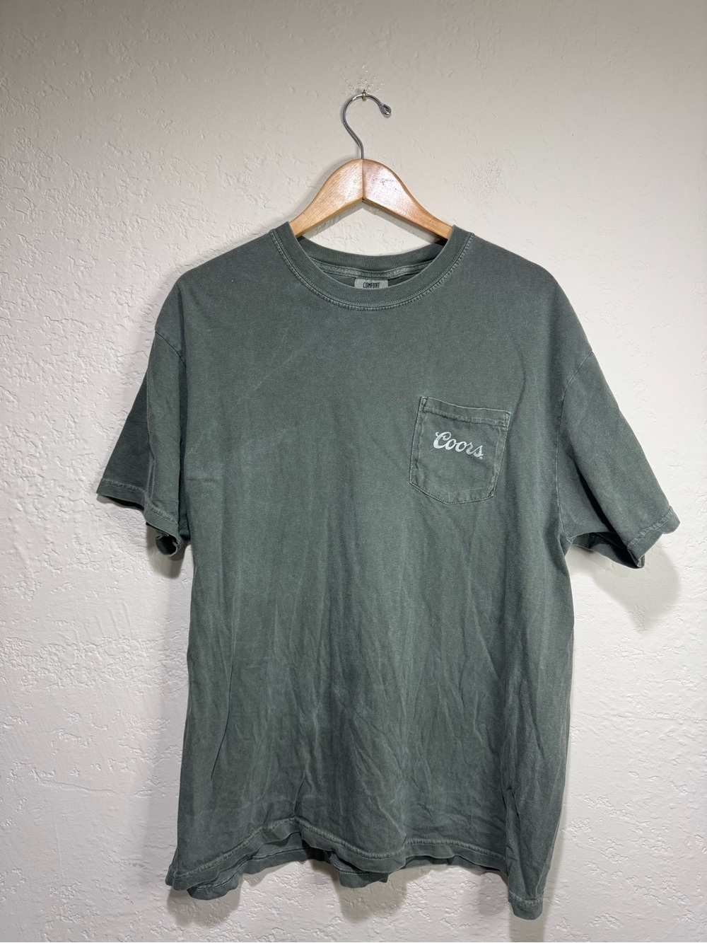 Comfort Colors Coors Banquet Gray Pocket T-Shirt XL